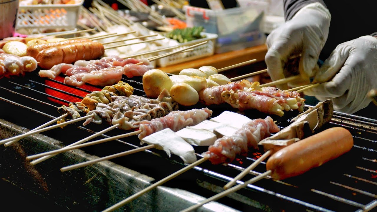 🇹🇭 Street Food Night Market In Bangkok Walking Street Khlong Ong Ang