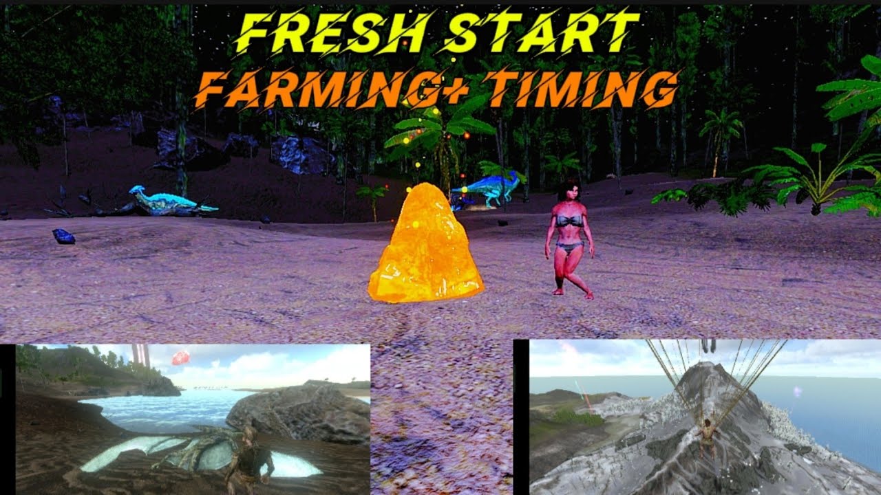 ARK MOBILE : NEW STARTE IN LEGIT SERVER [FARMING TIMING]