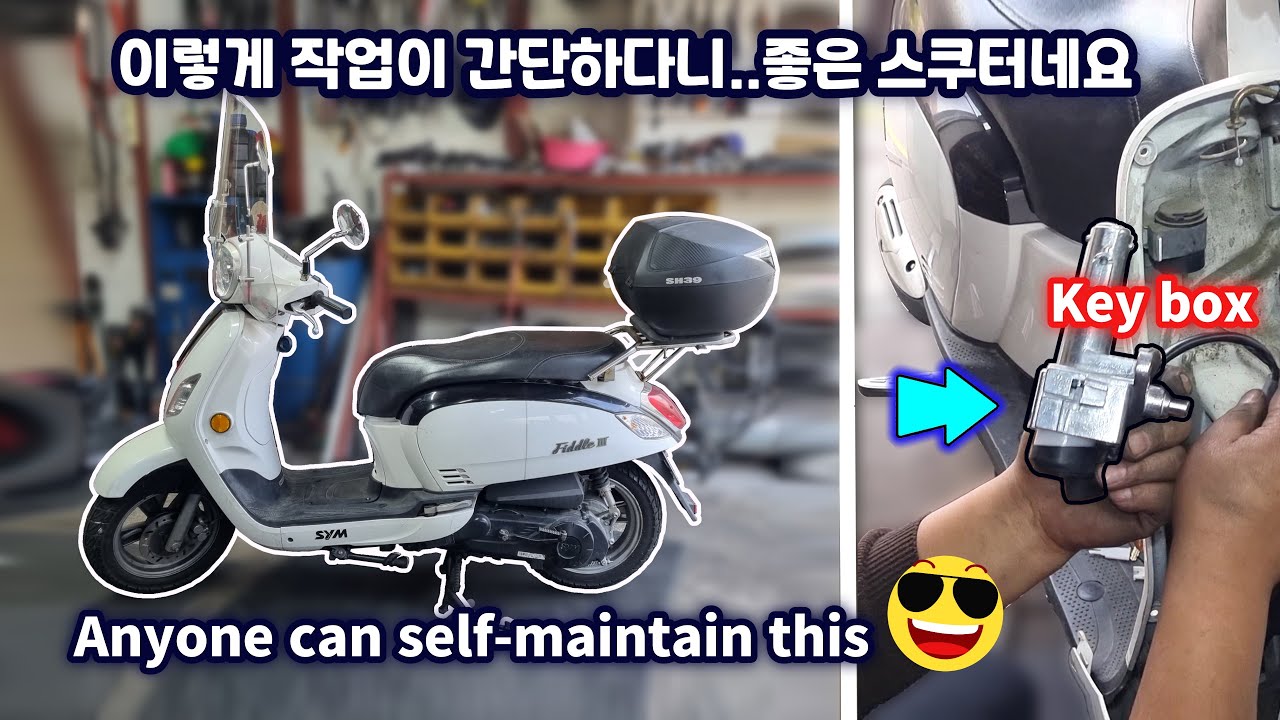 Bardzo łatwy zestaw kluczyk&oacute;w do motocykla i wymiana baterii. Hulajnoga SYM Fiddle 3