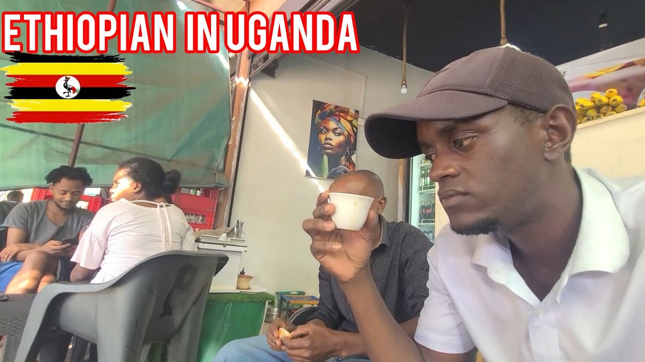 Trying Ethiopian tea for the fast time in Uganda Kampala 🇺🇬 