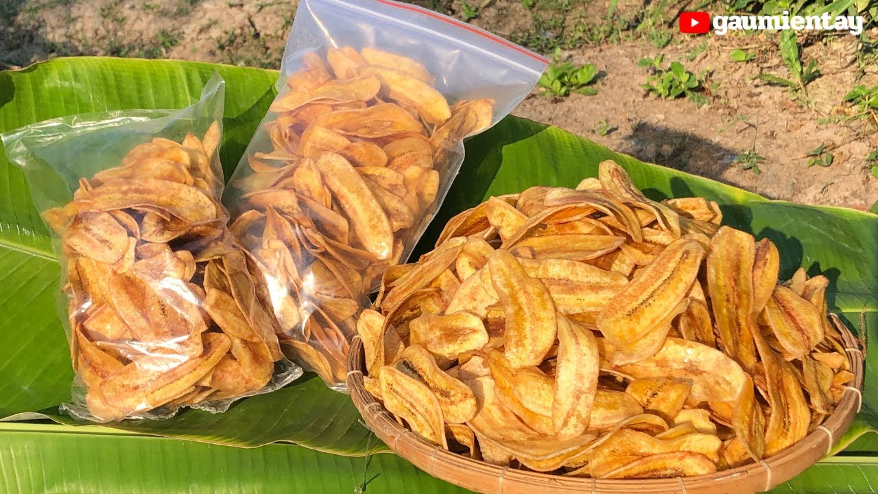 Bí Quyết Làm Chuối Xanh Chiên Đường Giòn Xốp, Bảo Quản Lâu - Mứt chuối ngày Tết | Gấu Miền Tây