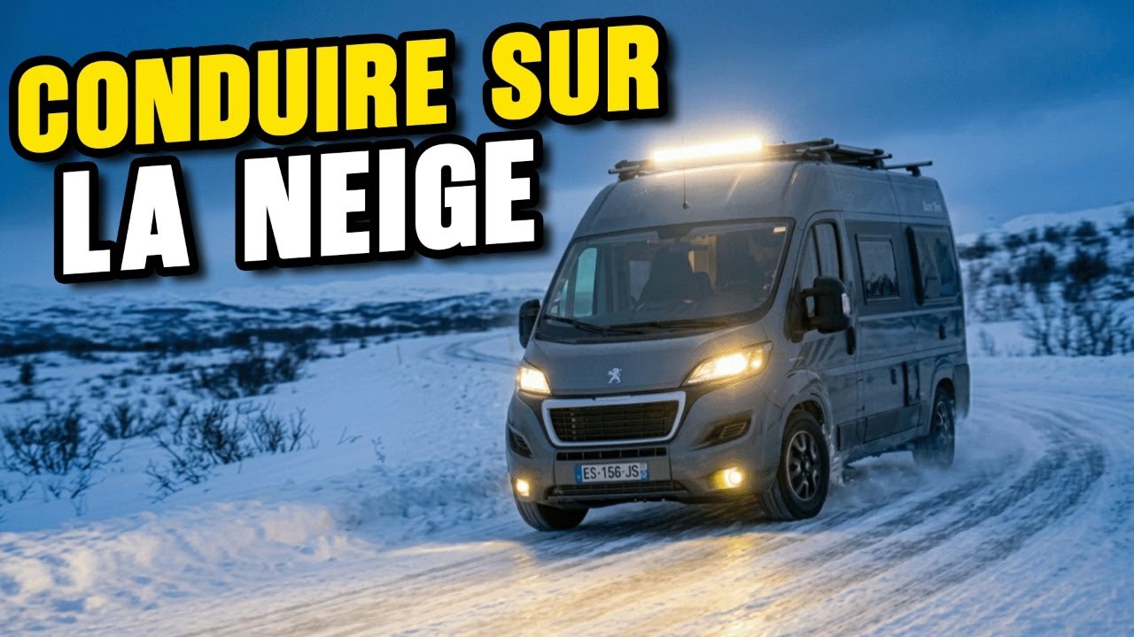 Rouler sur la neige et la glace en VAN ou en camping-car