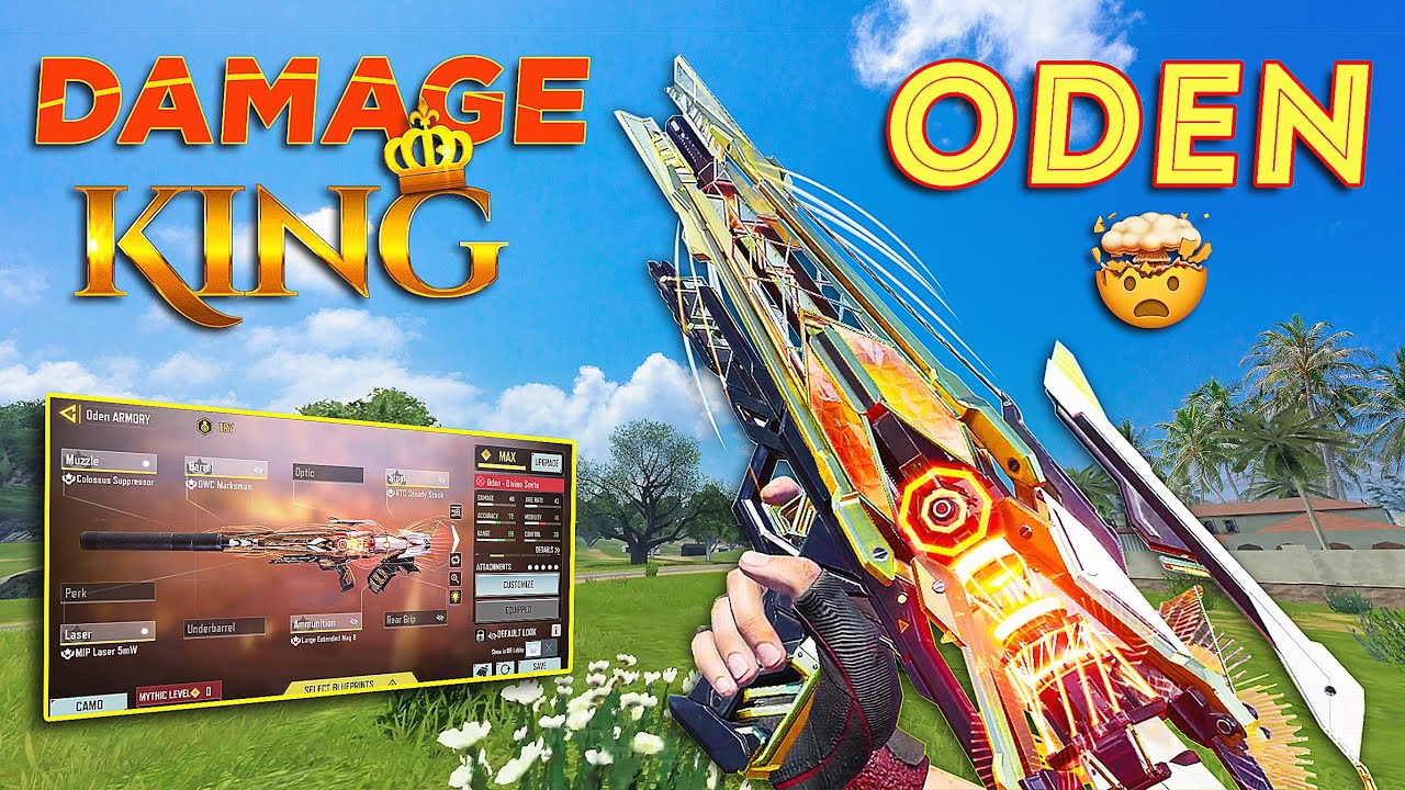 ODEN is DAMAGE KING Assault Rifle 🤯 with THIS GUNSMITH in COD Mobile #odenbestgunsmith