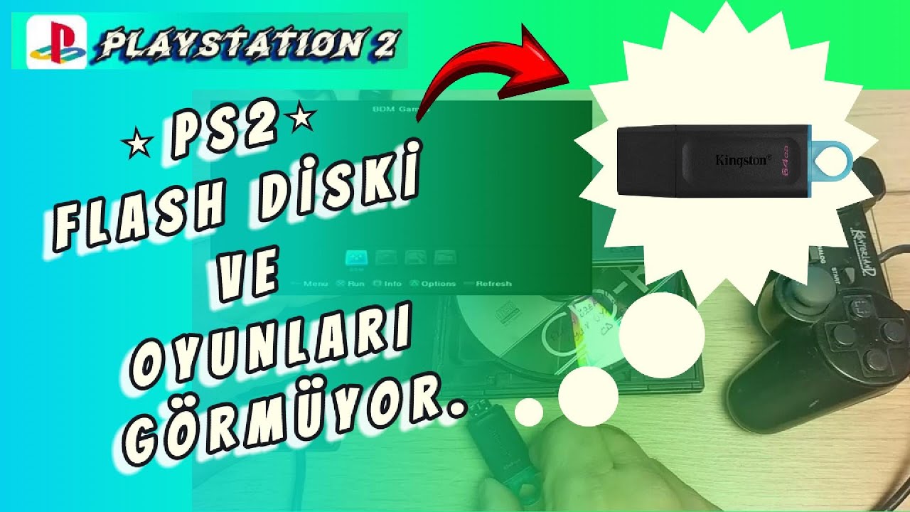 PS2 ★ Flash Diski Görmüyor Oyunlar Gelmiyor ★ ÇÖZÜLDÜ | Playstation 2
