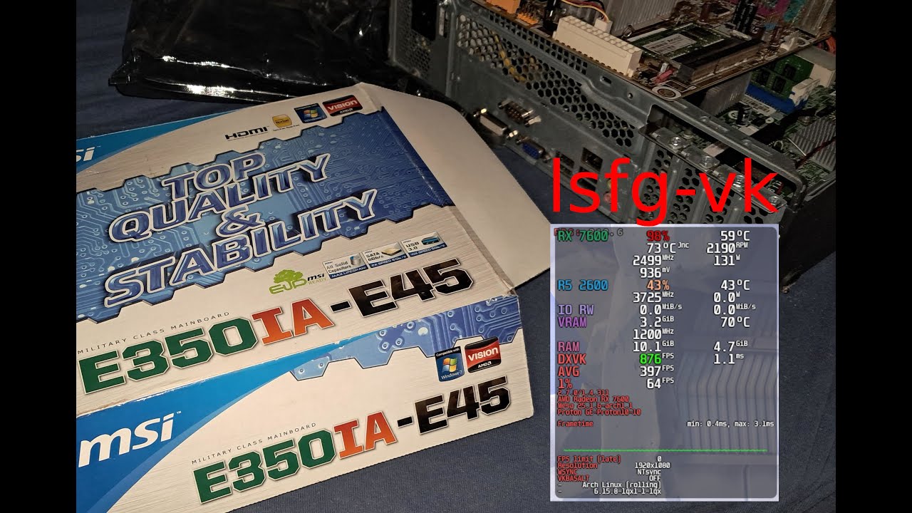 Um pcista de folga sovando hardware - teste do lsfg-vk - Linux