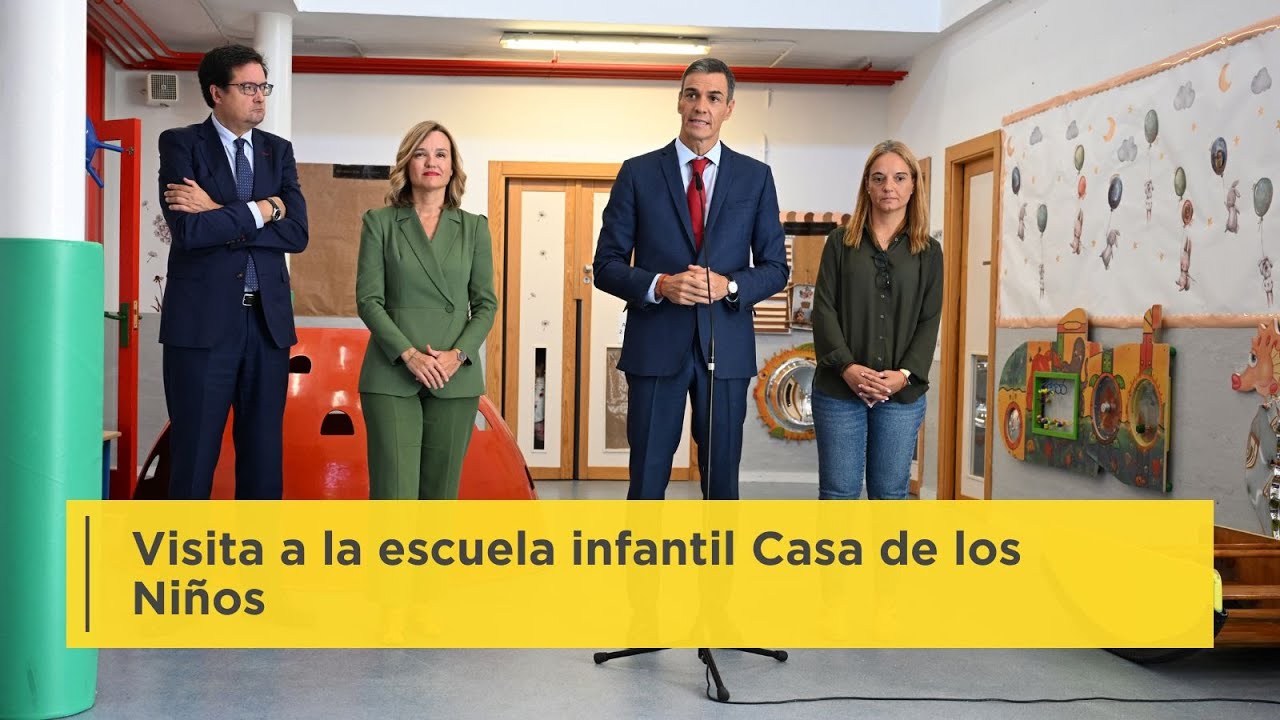 Declaración de Pedro Sánchez tras la visita a la escuela municipal infantil Casa de los Niños