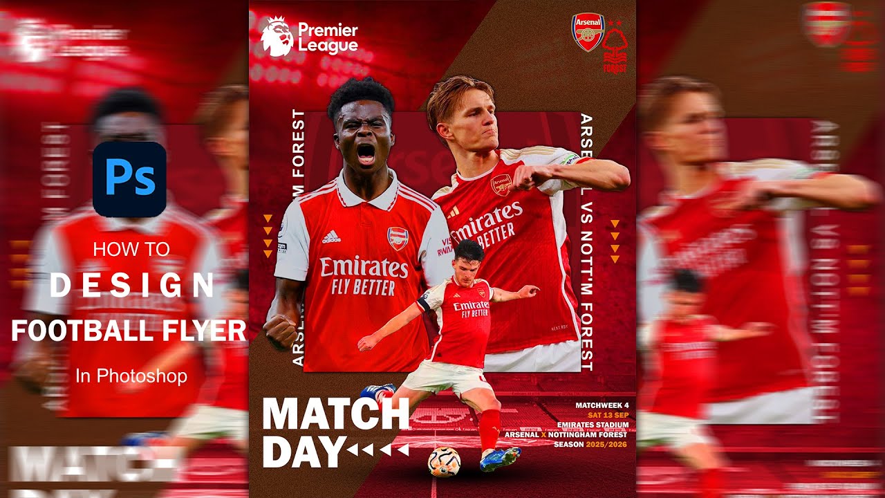 New Tips! How to design Football Matchday in Photoshop