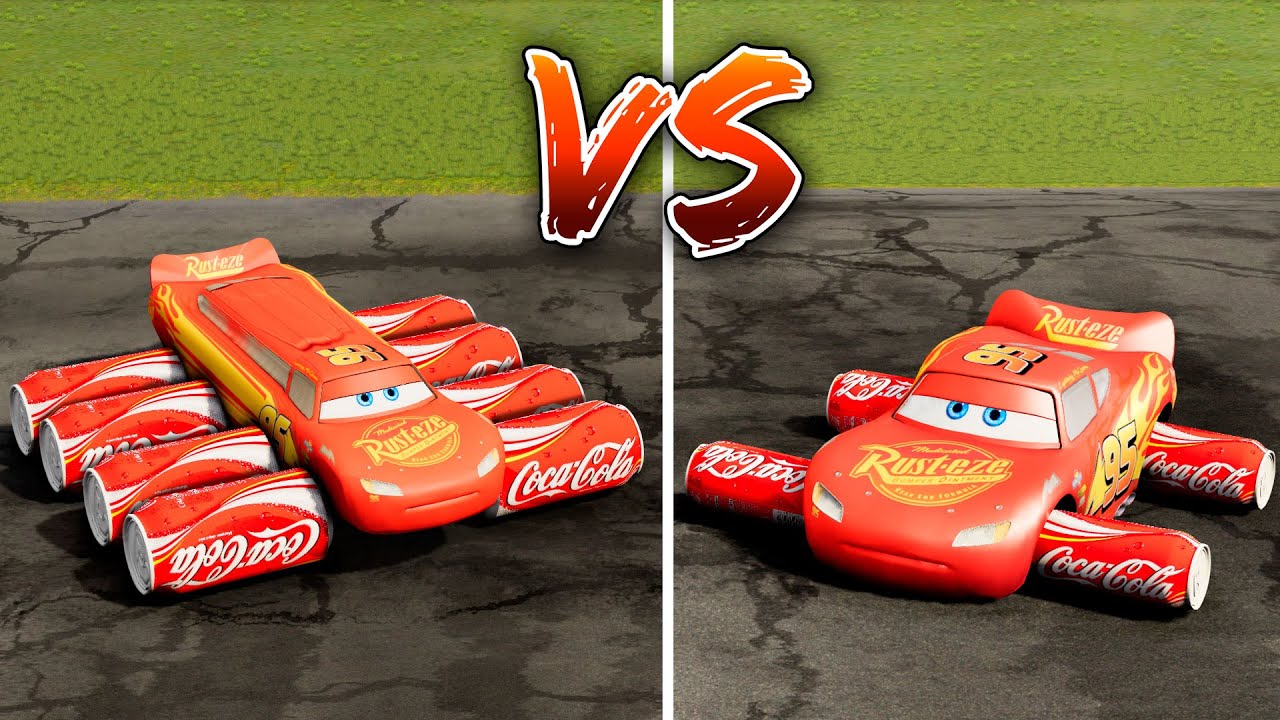 Lightning Mcqueen with Can Coca-Cola Wheels VS BTR Mcqueen with Can CocaCola Wheels - which is best?