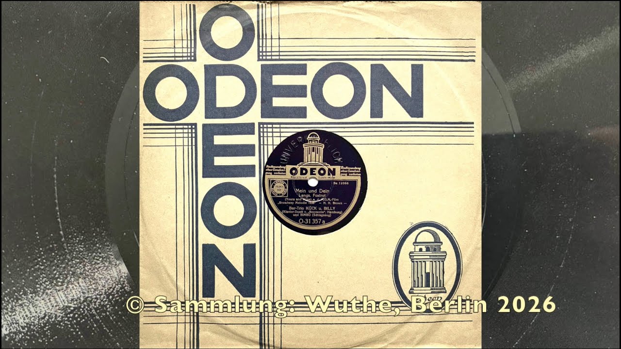 Hamburg Barmusik: BAR TRIO KÜCK und BILLY und BIMBO: Mein und Dein Yours And Mine 1938