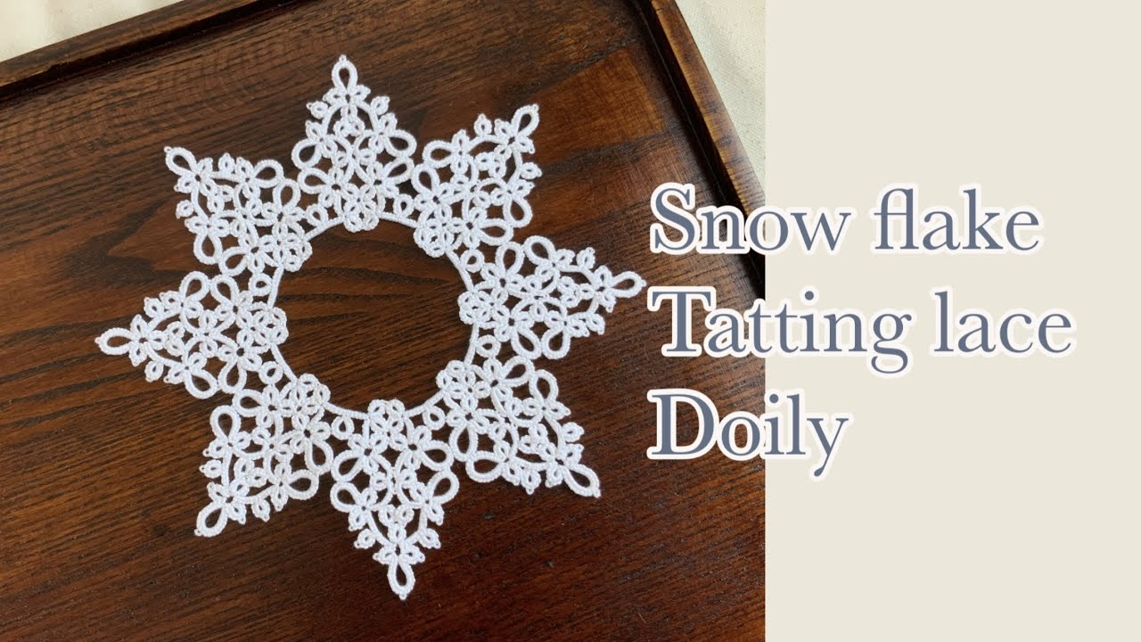 Snow flake Tatting lace Doily 눈꽃 도일리 태팅레이스 무료도안 Free pattern