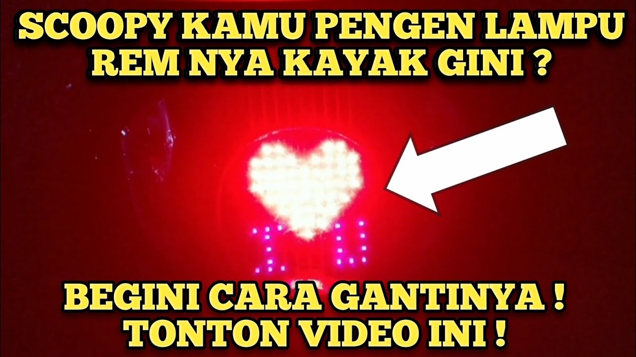 Cara Pasang Lampu Running Love Scoopy