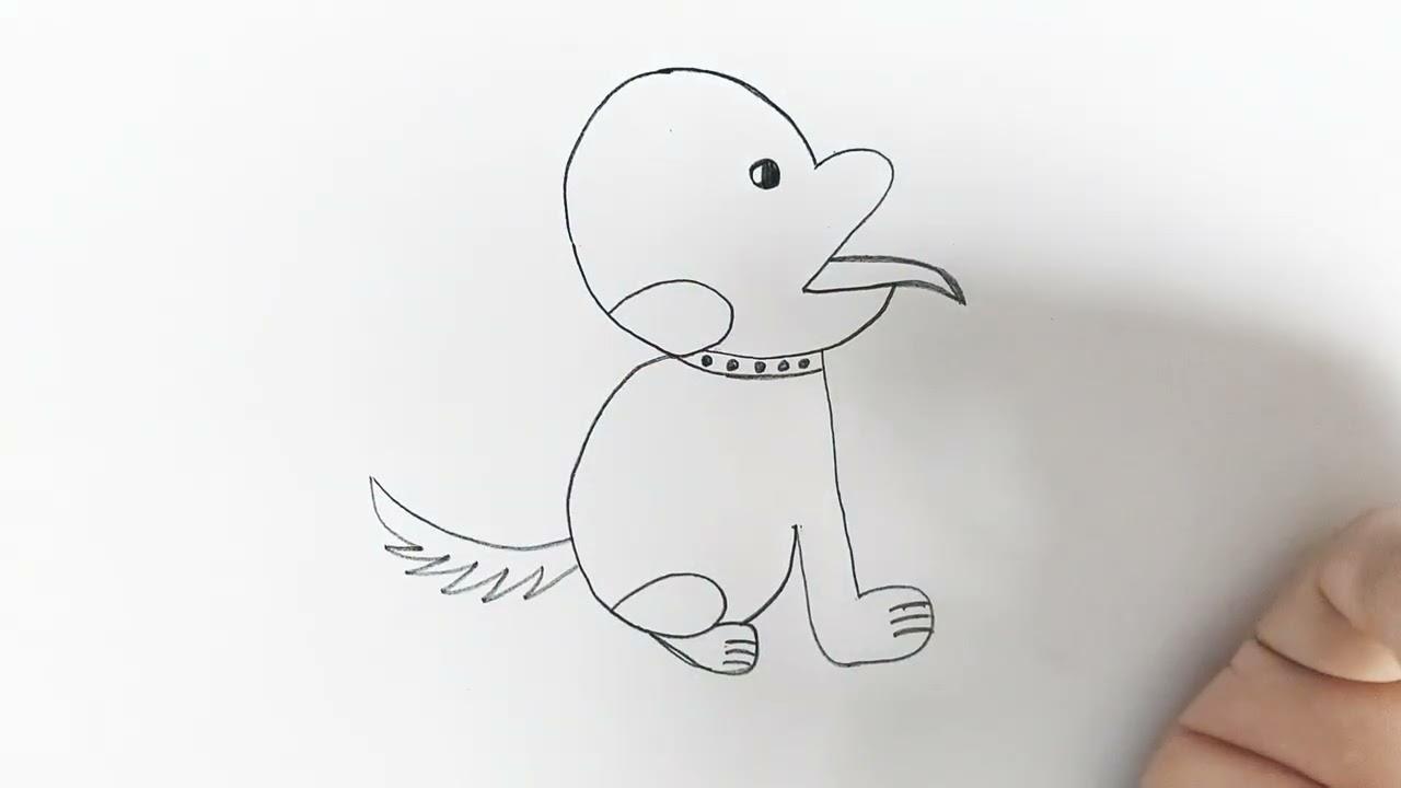 Easy Dog 🐕 Drawing || How To Draw A Dog. 