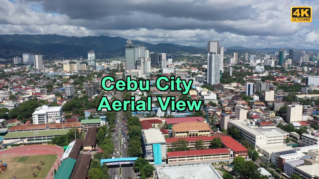 4K Aerial View of Cebu City before Covid-19