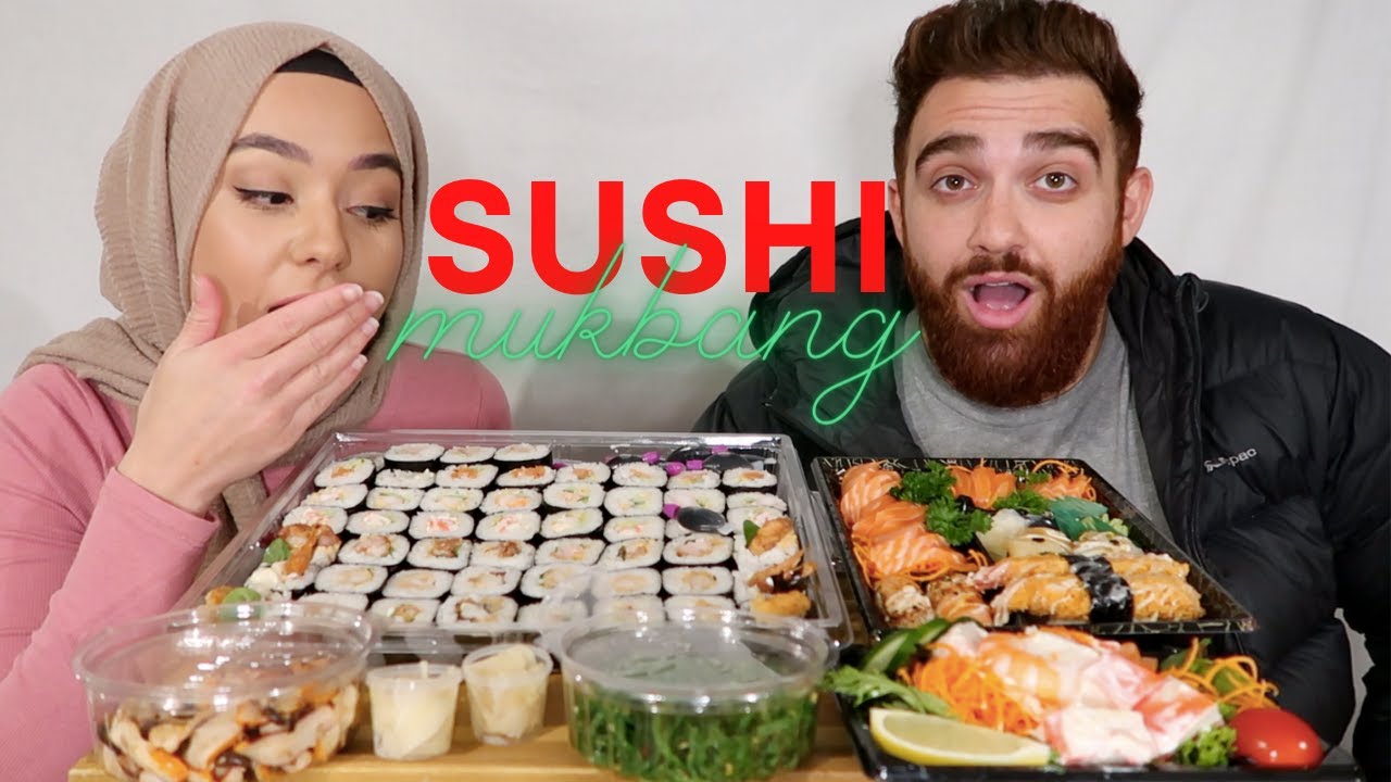 SUSHI AND SASHIMI MUKBANG | IFTAR WITH US PART 1