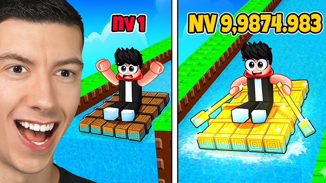 Chaque seconde +1 VITESSE en RAFT pour M'ÉCHAPPER dans ROBLOX !