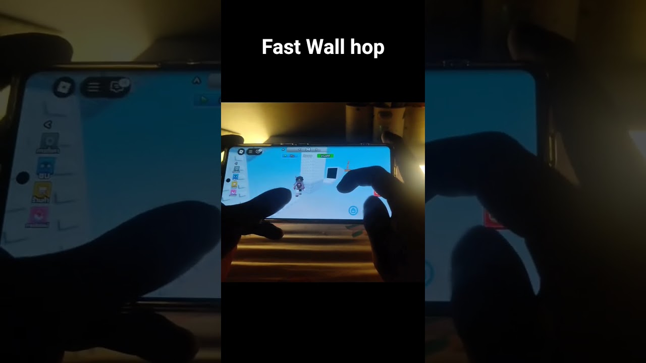 Wall hop (handcam) #roblox #obby #wallhop
