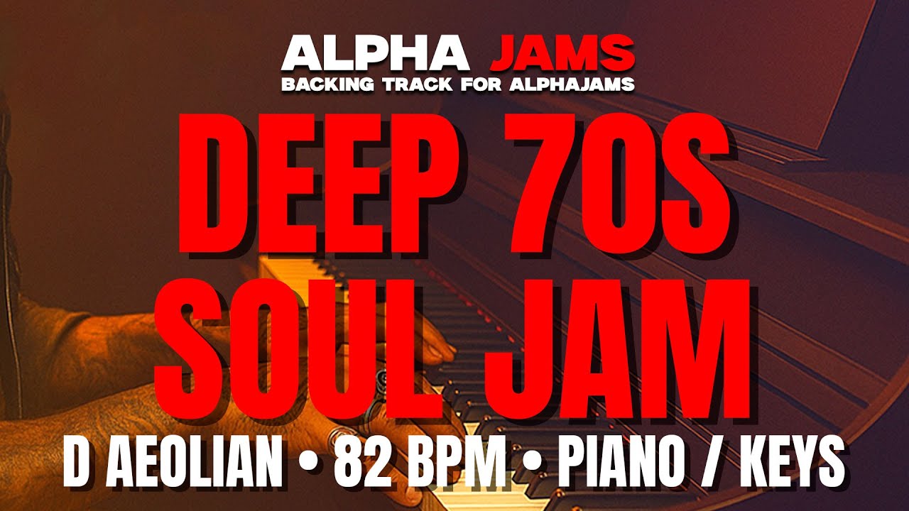 🎹 D Aeolian 70s Soul Backing Track for Piano / Keys – Deep Vintage Groove | 82 BPM #alphajams