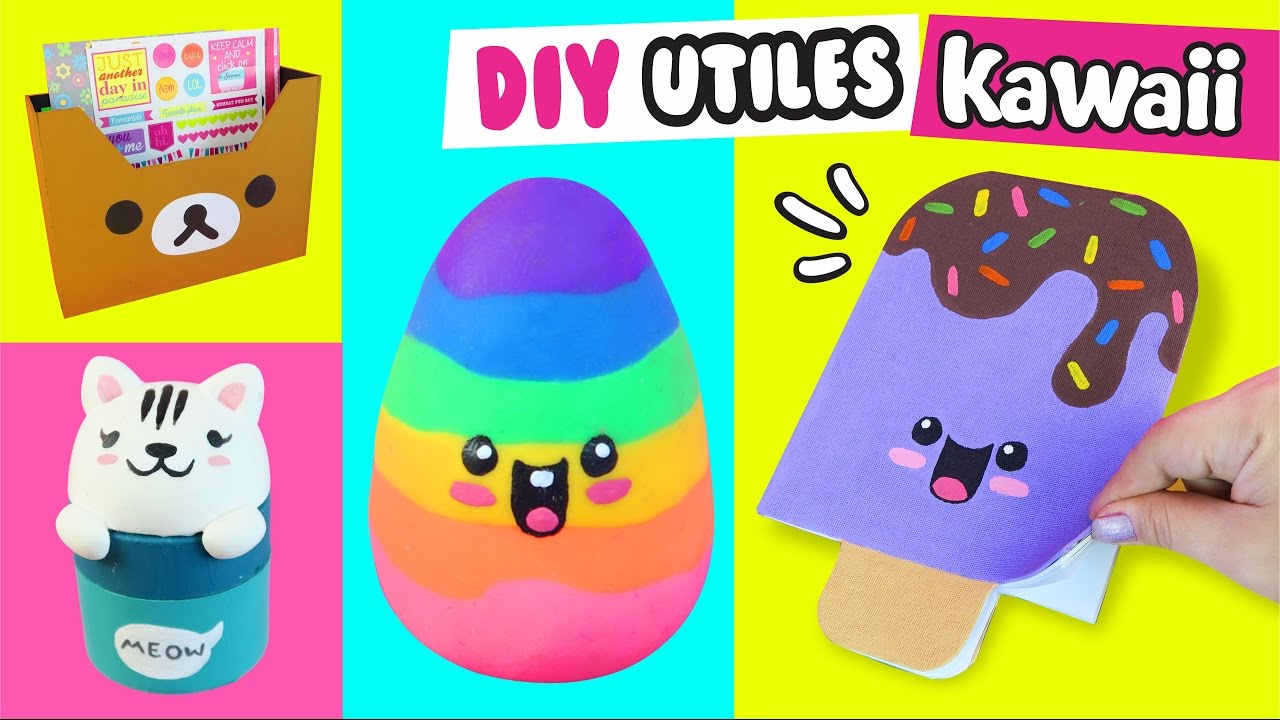 ✂️ Haz ÚTILES Escolares KAWAII - LA ESCUELA | ★ DIY Manualidades fáciles y sencillas ★ ✌😁