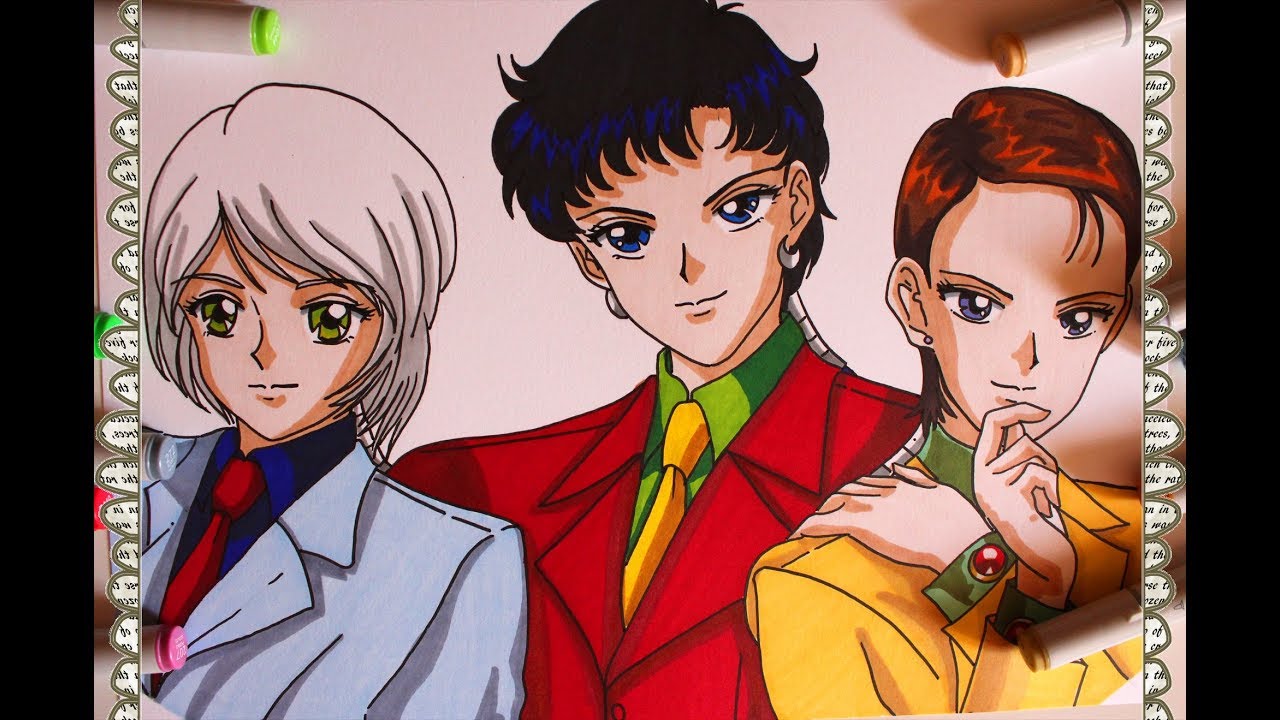 Sailor Moon Episode 103 Cómo Dibujar a los Three Lights How To Draw Sailor Stars Lights Speed Draw