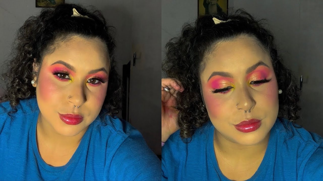 MAQUIAGEM COLORIDA COM A PALETA NEON DA JASMYNE 😌