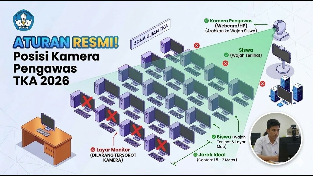 Posisi Kamera Pengawas Yang Benar Untuk TKA 2026