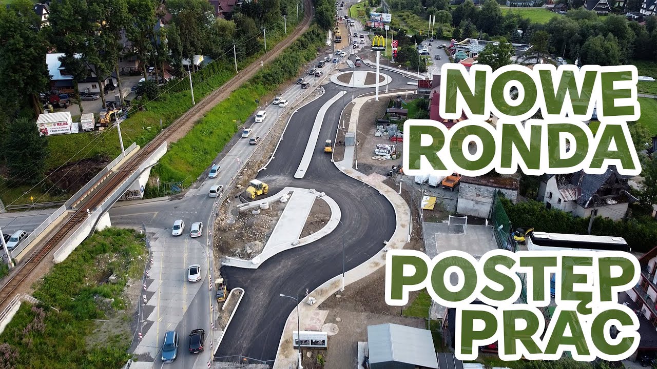 🔴Zakopane z DRONA 🏗️ budowa dwóch rond na ZAKOPIANCE DK47, 2024.07.25