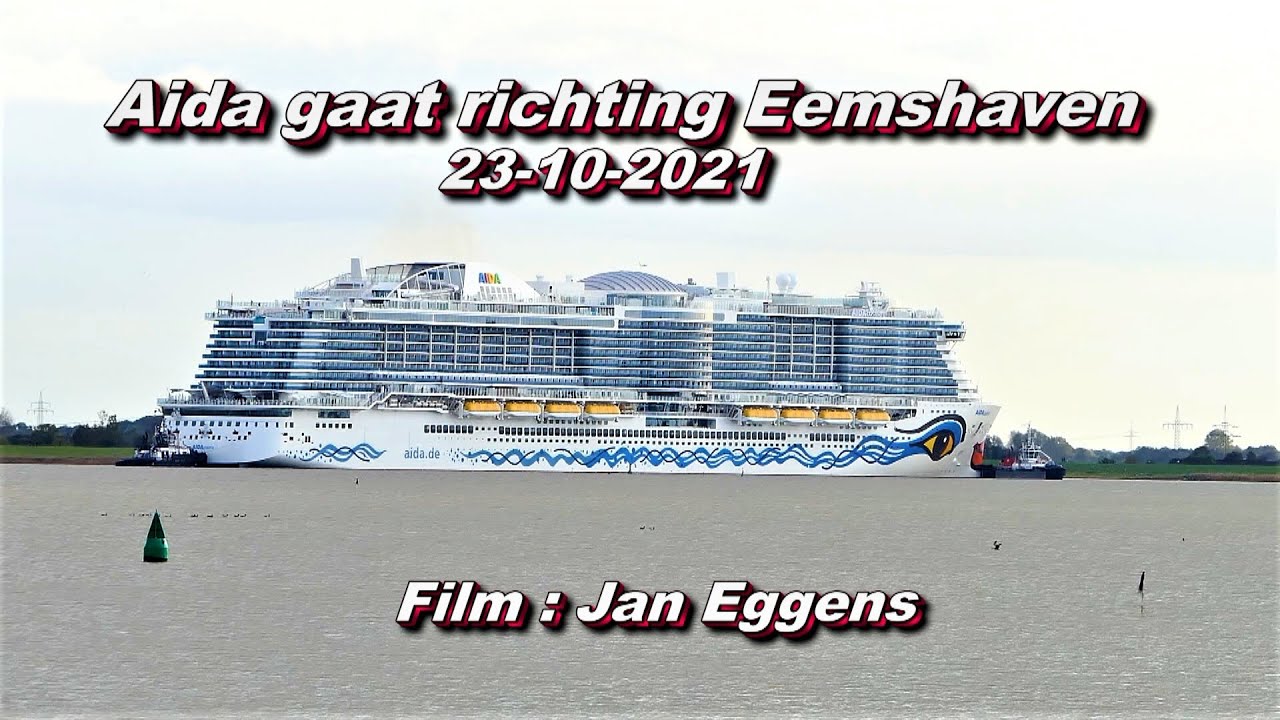 Aida gaat richting de Eemshaven 23 10 2021