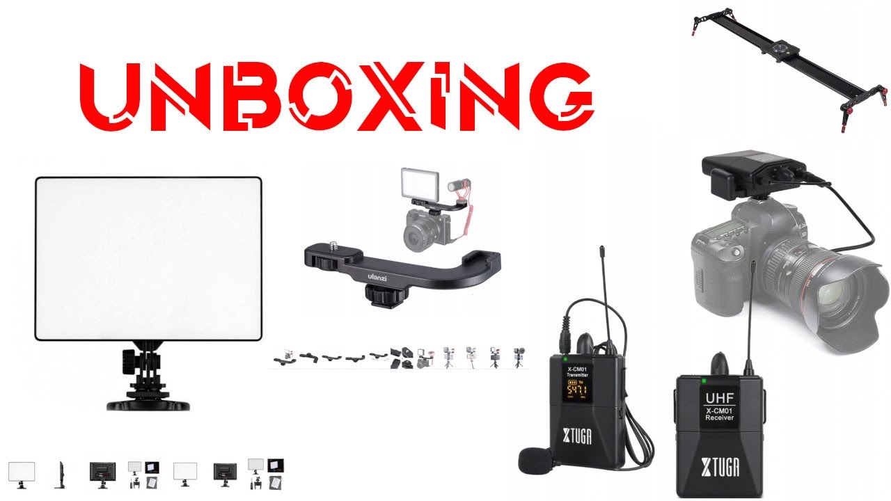 UNBOXING | XTUGA X-COM1 MIKROFON  KRAWATOWY BEZPRZEWODOWY   | LAMPA YONGNUO AIR LED | OBIEKTYW 50mm