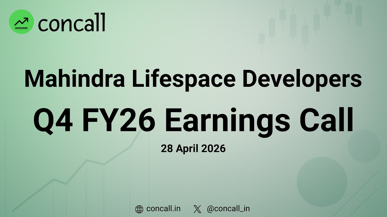 Mahindra Lifespace Developers Q4 FY26 Earnings Conference Call | Concall.in