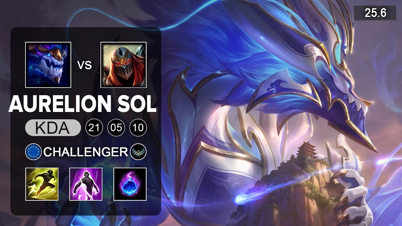 Aurelion Sol vs Zed Mid - EUW Challenger - Patch 25.6 Season 15