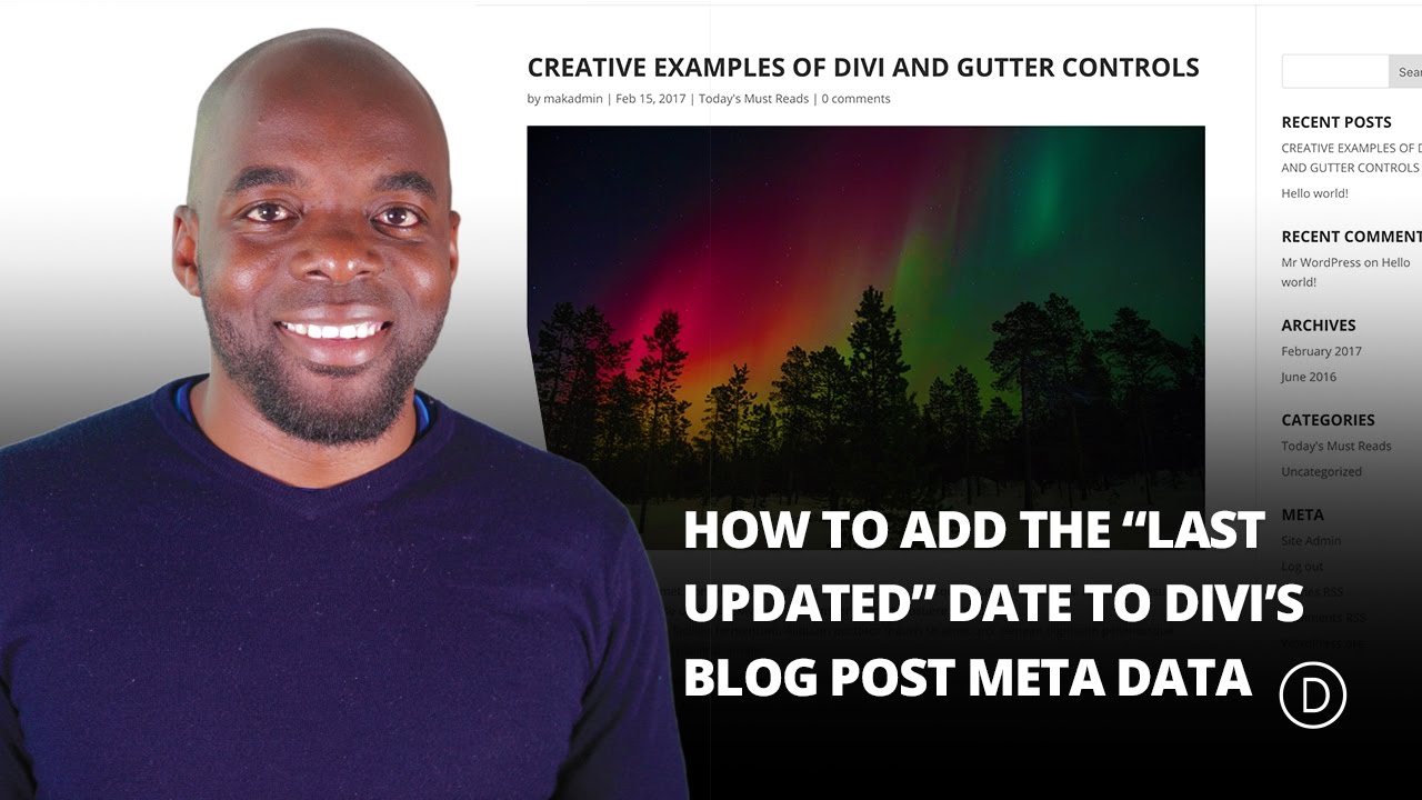 How to Add the &ldquo;Last Updated&rdquo; Date to Divi&rsquo;s Blog Post Meta Data
