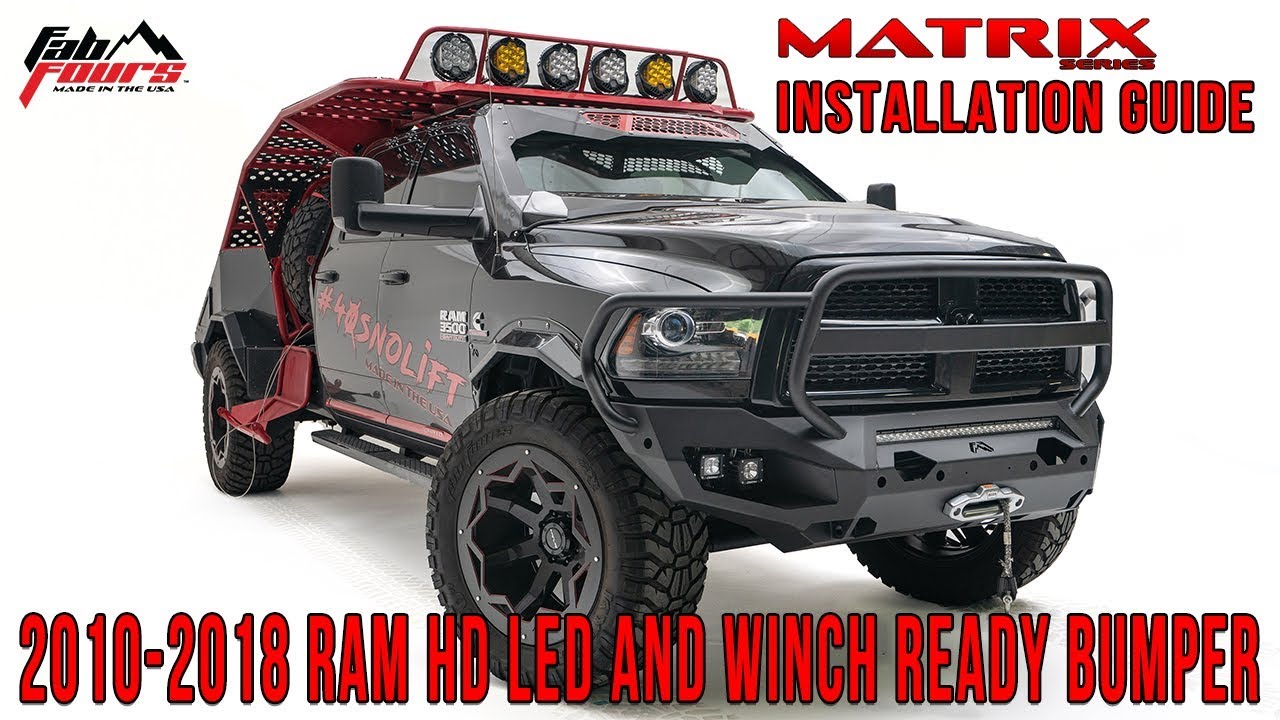 Matrix Series Front Bumper Install: New 2019 LED Light And Winch Ready Front Bumper