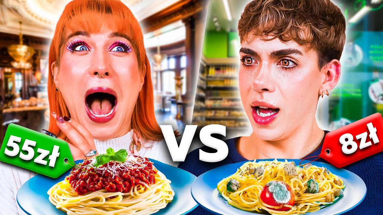 JEDZENIE Z RESTAURACJI czy MARKETU? Zgadujemy TANIE vs DROGIE - Darius Rose i Agnieszka Grzelak Vlog