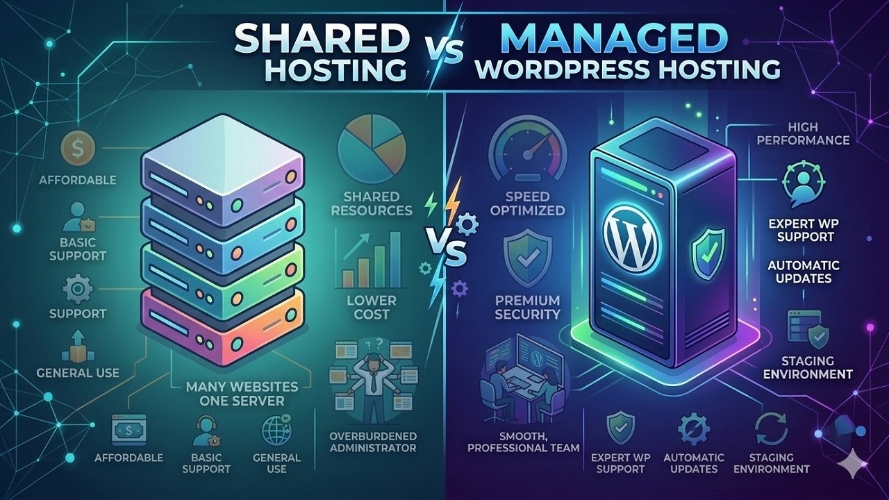 Shared Hosting vs Managed WordPress Hosting | Learn The Difference
