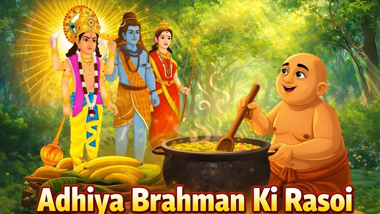 अढ़ैया ब्राह्मण की केले वाली रसोई | addhiya brahman toons matter kahani |  Moral Stories | Story