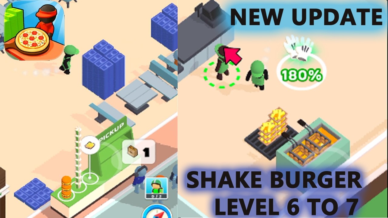 Shake Burger Level 6 to 7 Pizza Ready