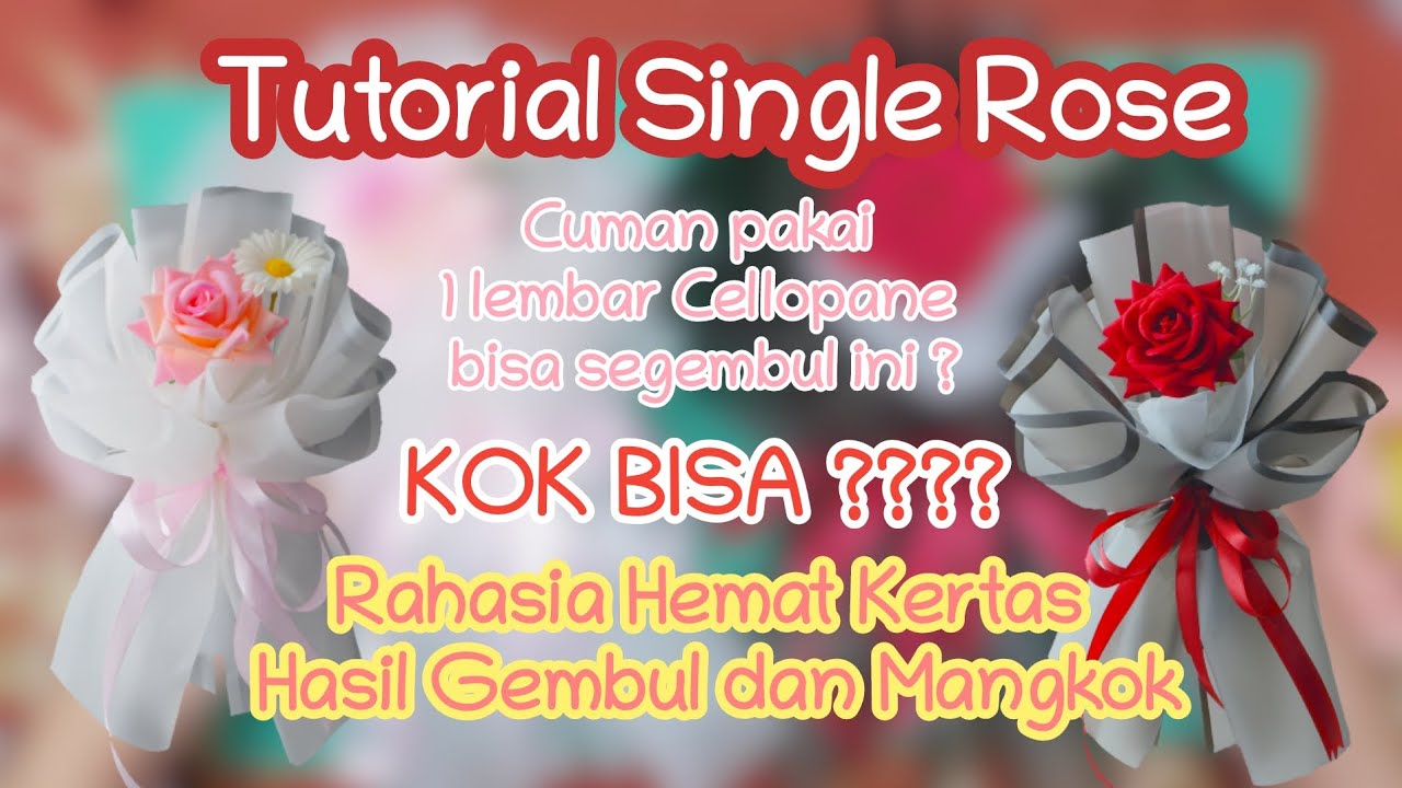 Tutorial Single Rose / Single Flower Mini Buket Gembul dan Mangkok