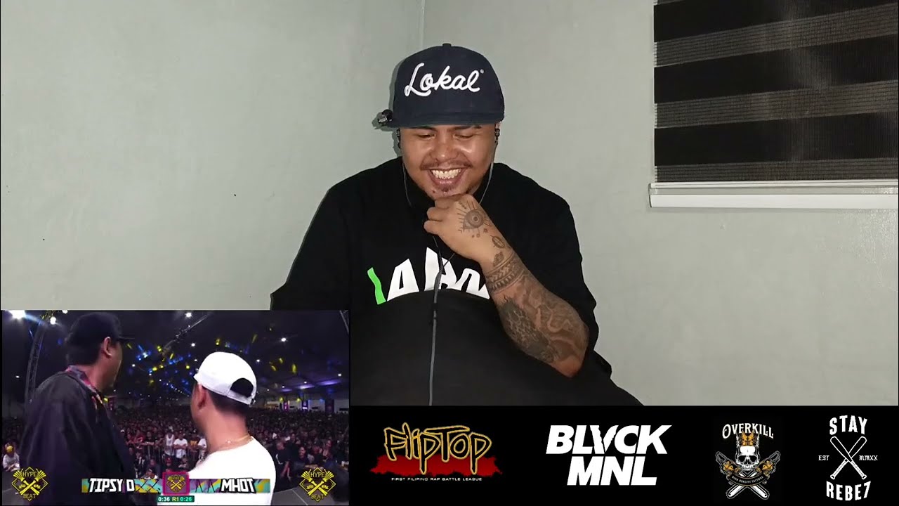 Mhot vs Tipsy D (cctv reaction) still undefeated!! #mhot #tipsyd #fliptop