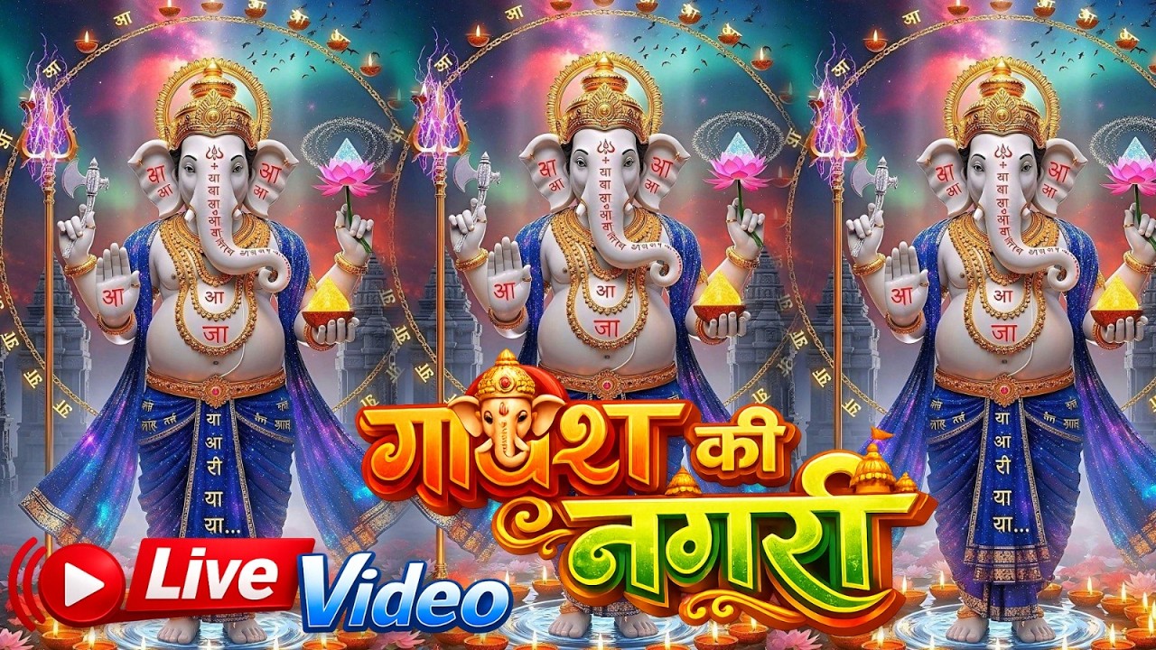 #Live गणेश जी की नगरी  | Ganesh Ji Ki Nagari | बुधवार लाइव गणेश जी के भजन आपके घर तक इसको सुने जरूर
