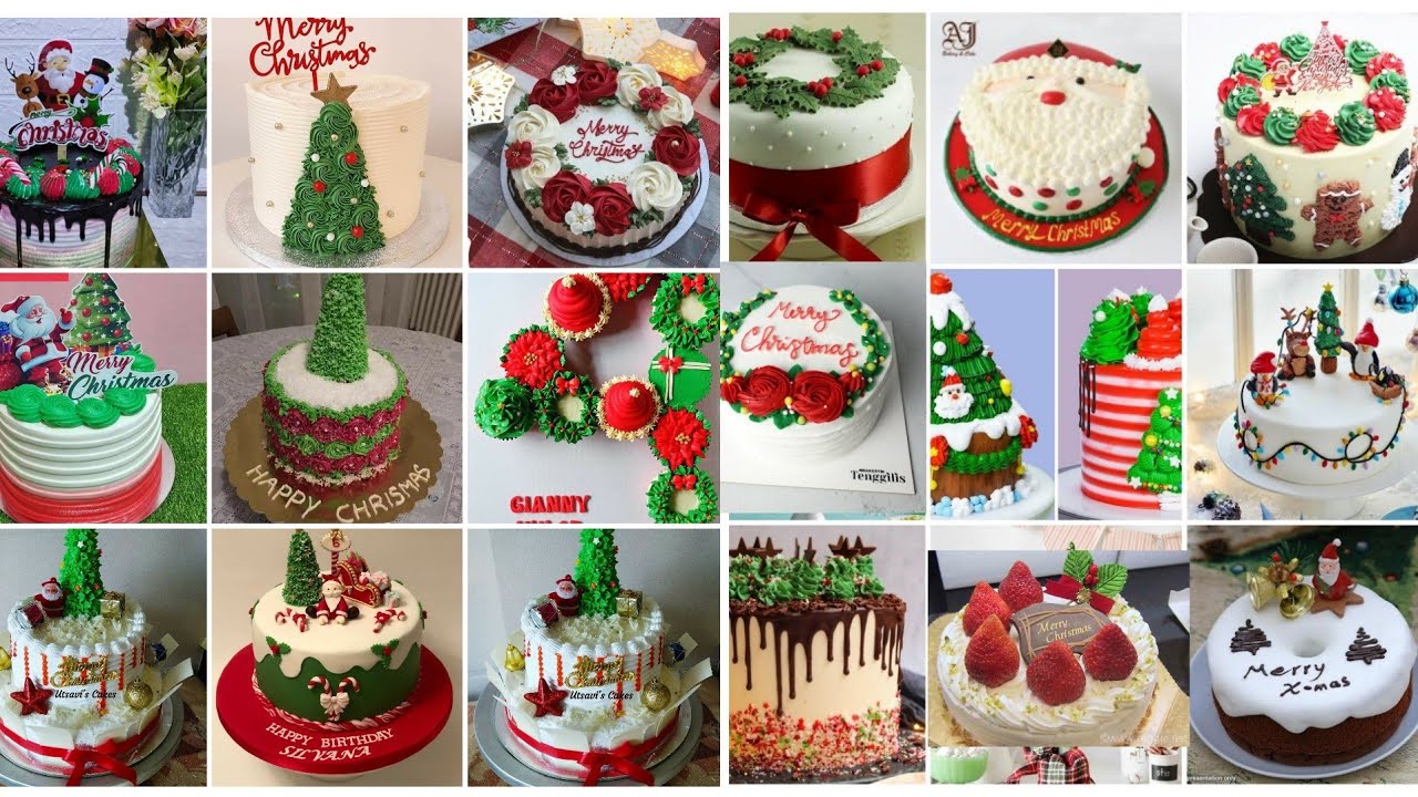 20+ beautiful christmas cake design ideas | cake decoration ideas part 2