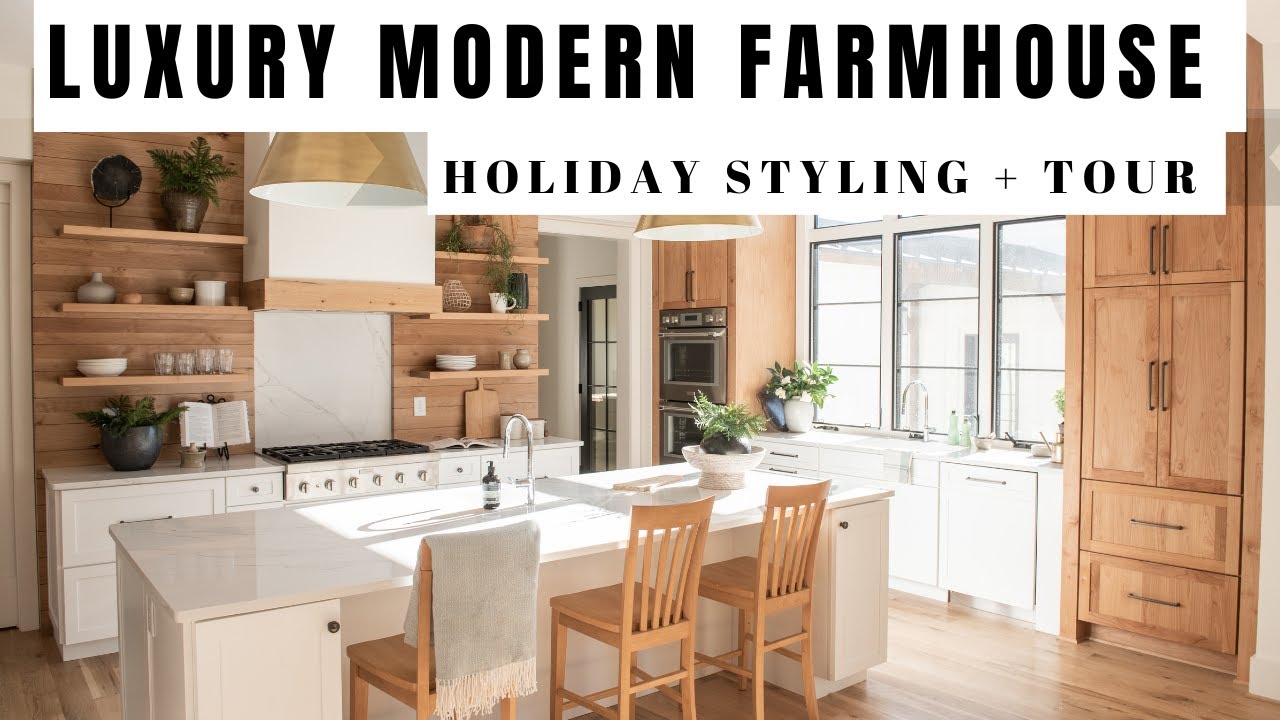 LUXURY MODERN FARMHOUSE Christmas w/ SURPRISINGLY AFFORDABLE IDEAS +  FULL TOUR