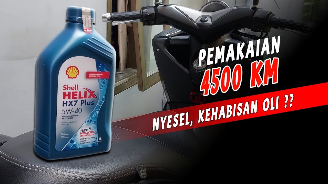 Review shell helix hx7 plus 5w-40 di nmax old setelah 4500km. Apakah olinya kering ?