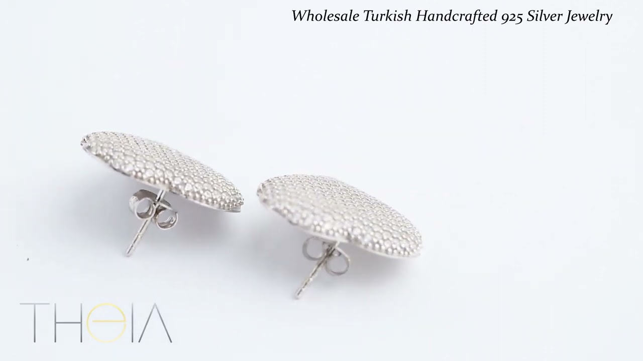 Heart Shape Dainty Shiny Zircon Stud Earrings 925 Sterling Silver Wholesale Jewelry