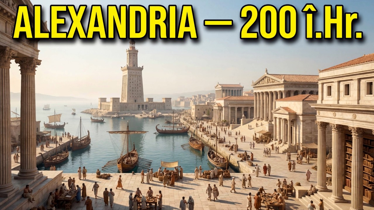 Alexandria în anul 200 î.Hr. – Cel mai important oraș de pe Pământ (Reconstrucție cu IA)