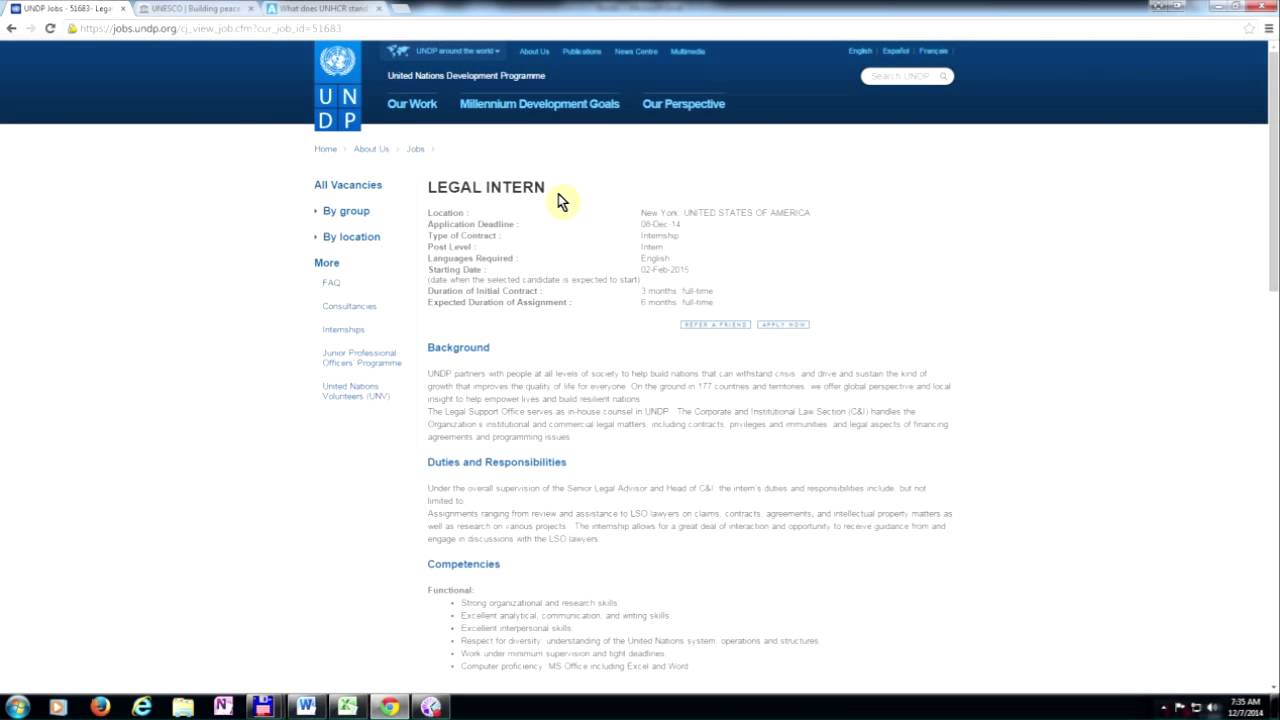 UN Internships - Intern at the United Nations