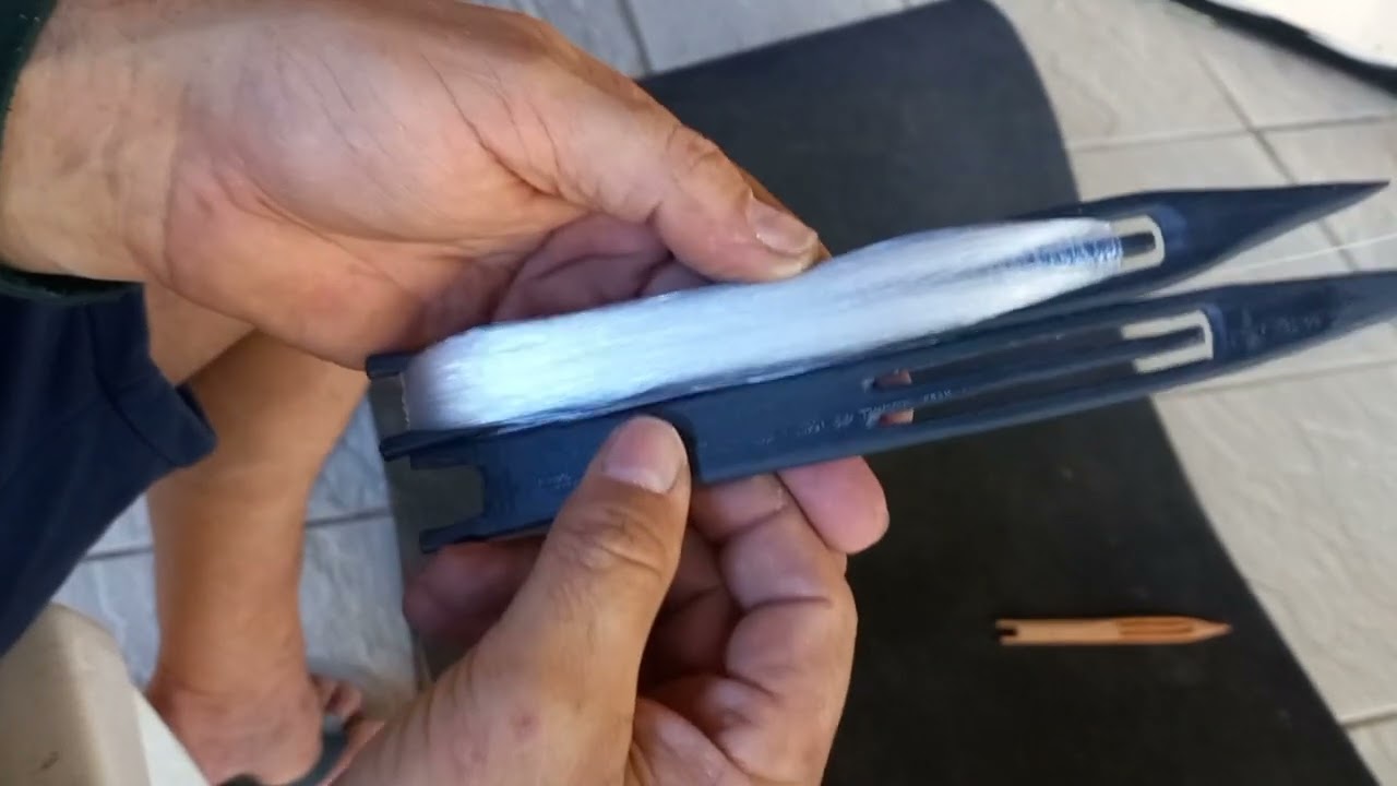 Vídeo como fazer agulha de tarrafa testando agulha nova fazendo  gabarito e finalizando