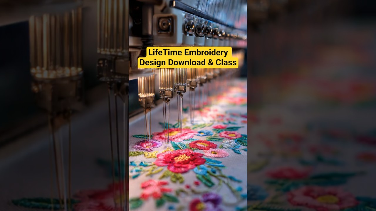 Embroidery Design Class & Download Design #embroidery #designer #embroiderydesign #lifetimecreation#