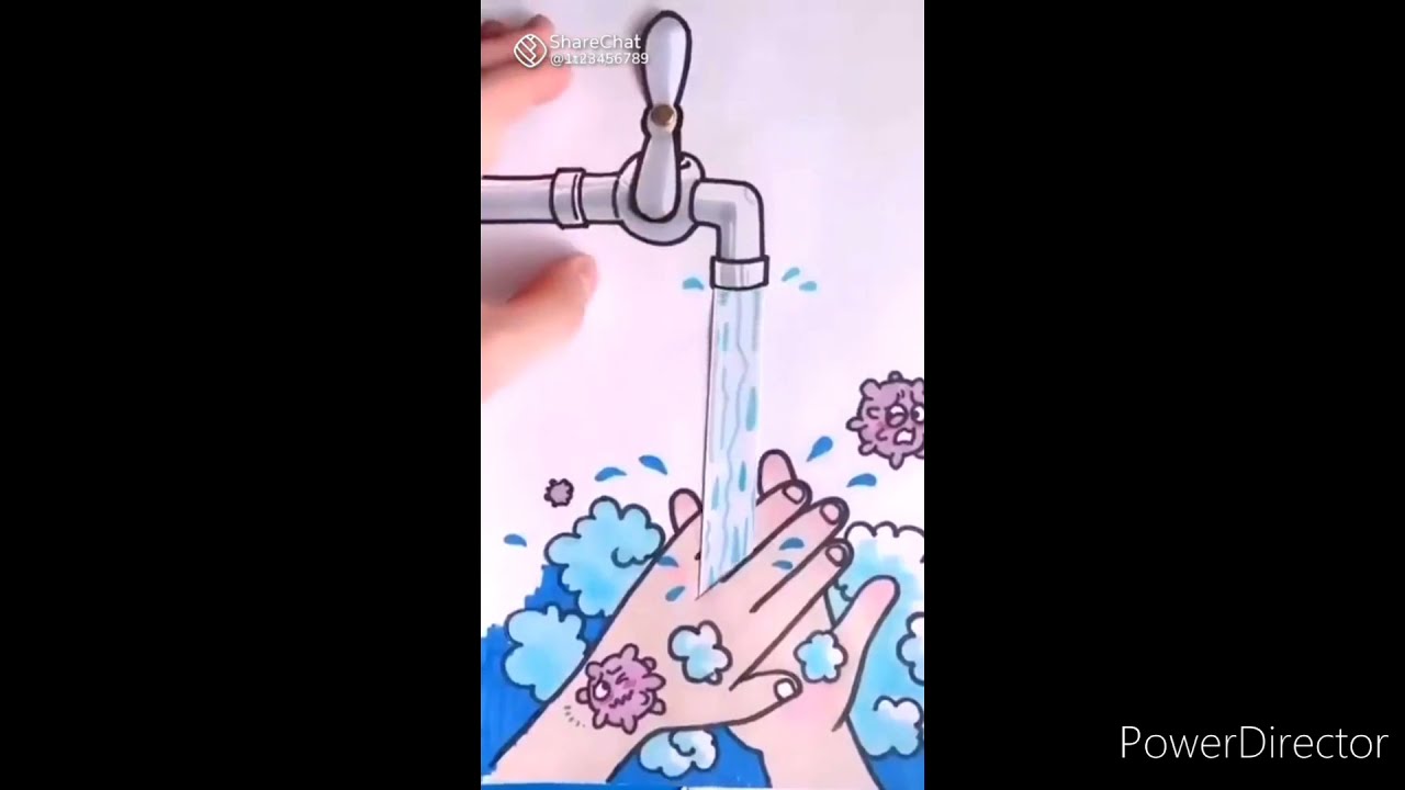 How to make water falling from tap craft easy