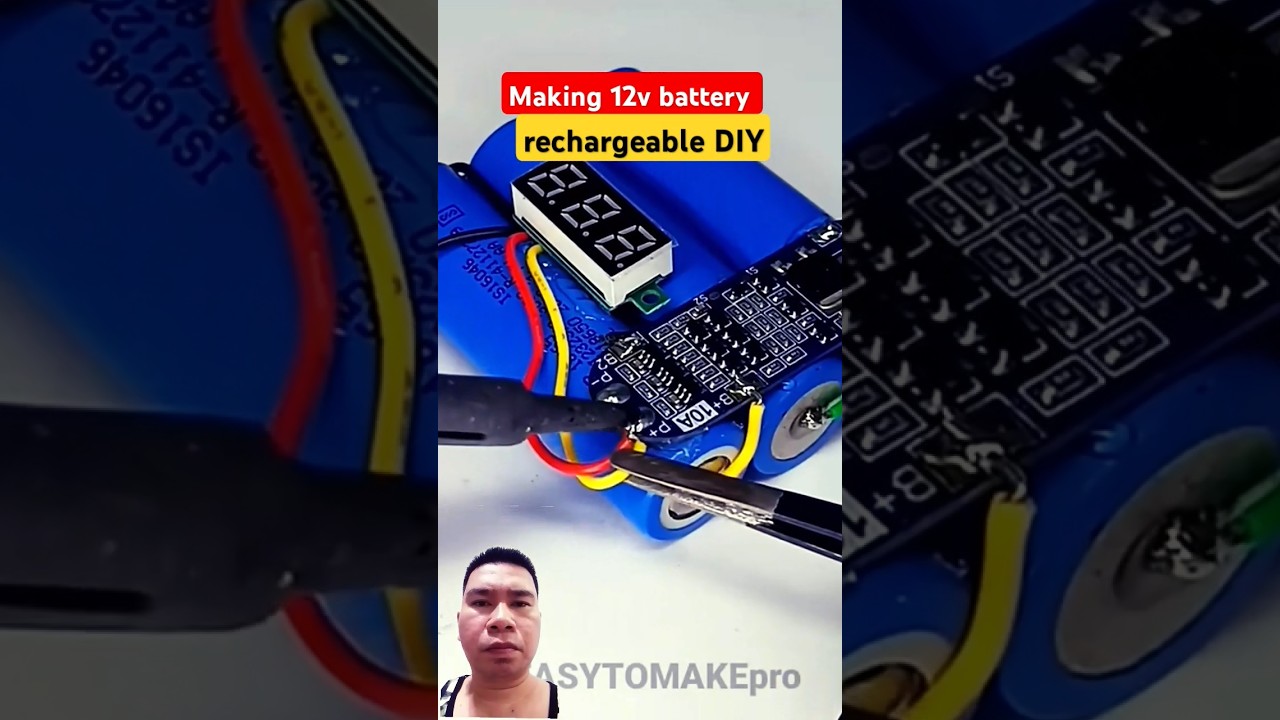 Making 12v battery replacement (DIY) #diy #experiment #12v #remix #collaborative #shorts