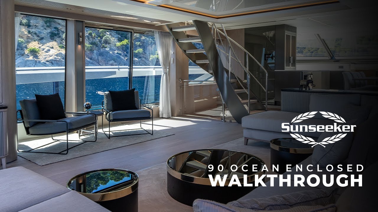 The Sunseeker 90 Ocean Enclosed at Fort Lauderdale International Boat Show